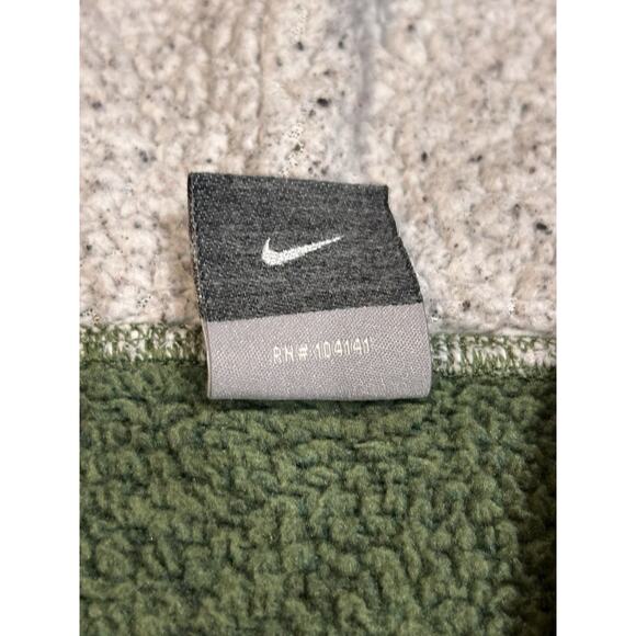 Nike ACG Woman’s Hooded Green Knit Sweater Front Pocket and Button Size M Hoody - Picture 4 of 8